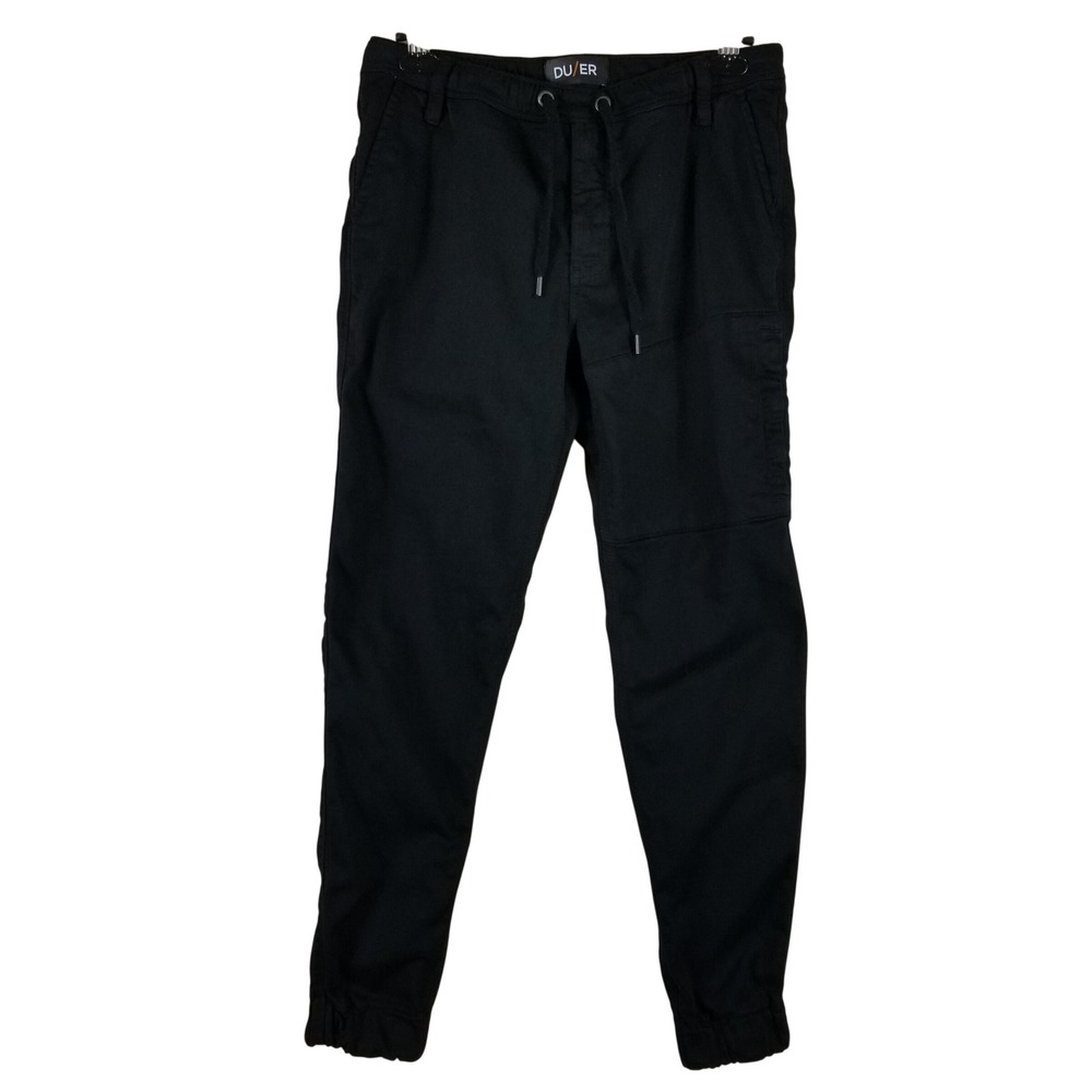 DU/ER Performance‎ Jogger Pants Mens 31x29 Black Tencel Stretch Utility Chino